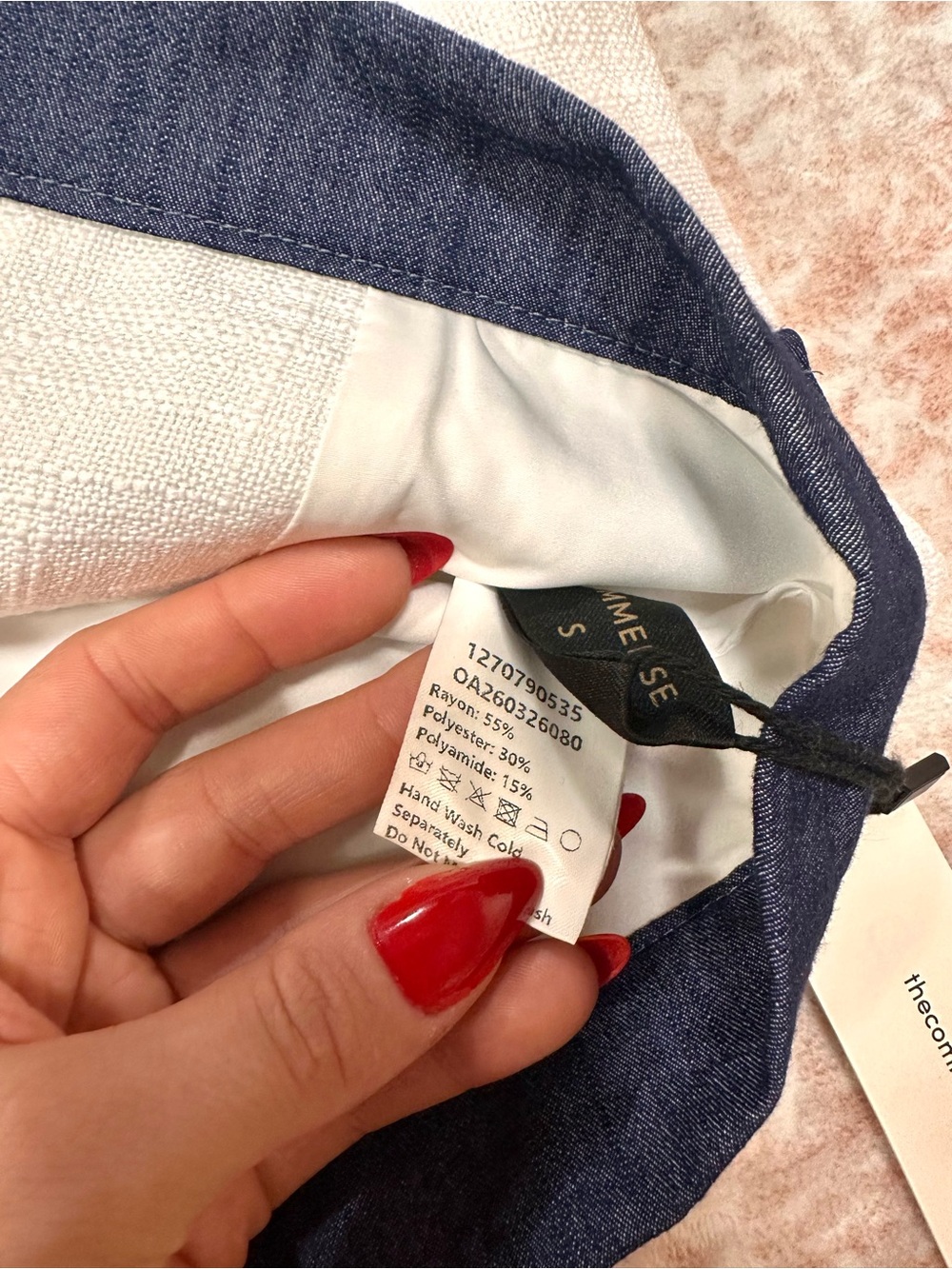 NWT ⚜️ Commense Tweed & Denim Cropped Halter Top - Picture 8 of 13